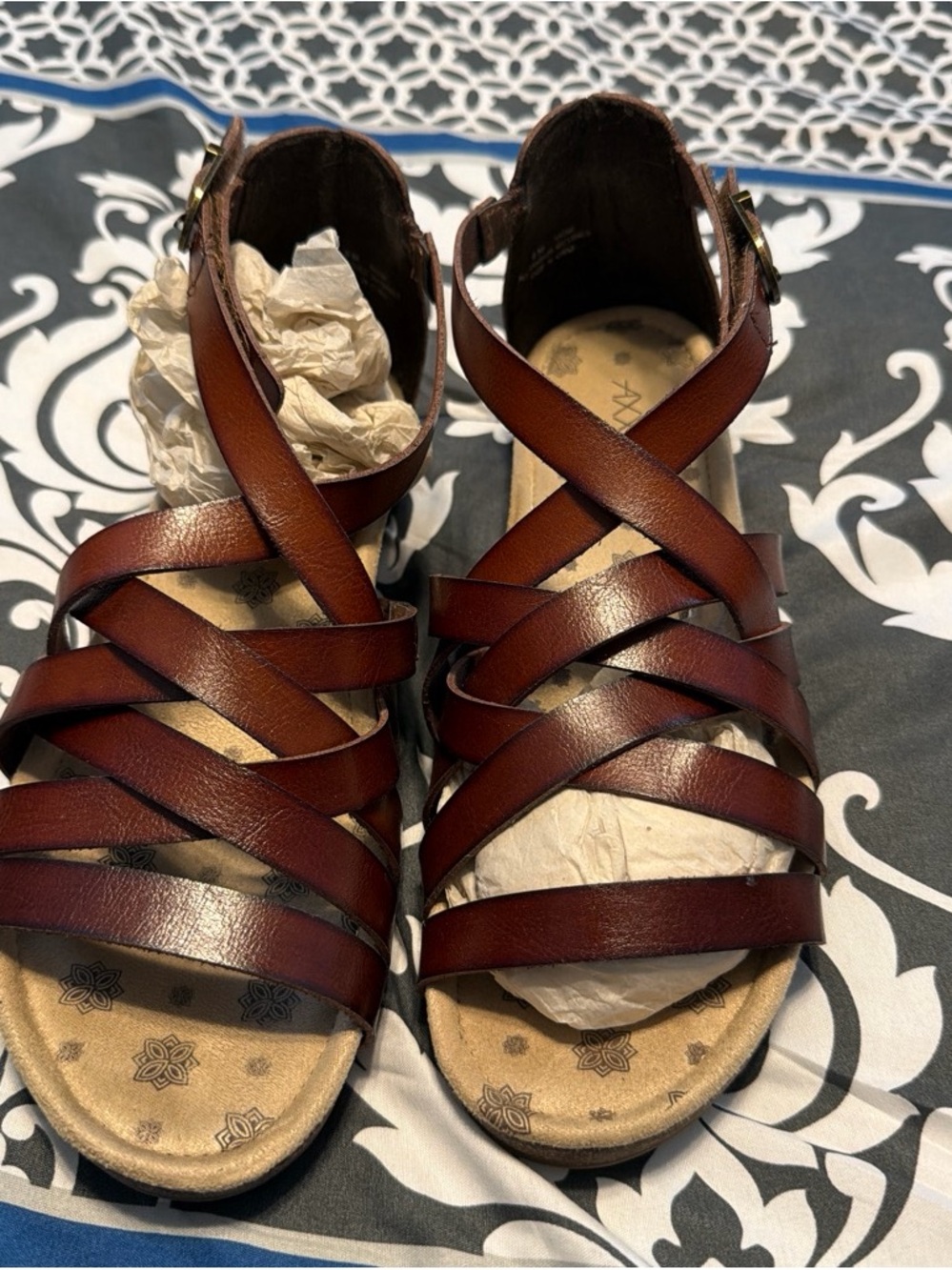 Women’s Strappy Brown Leather Sandals - Comfortable Summer Style